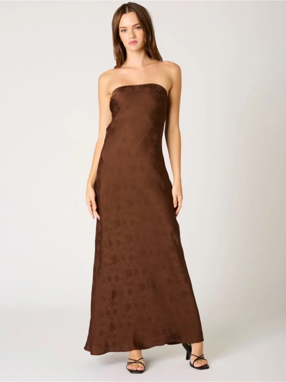 Stolen Hearts Floral Maxi Dress in Brown Size Large